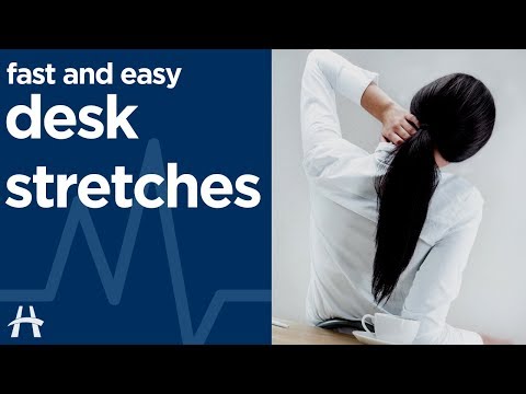 Desk stretches to reduce pain and discomfort