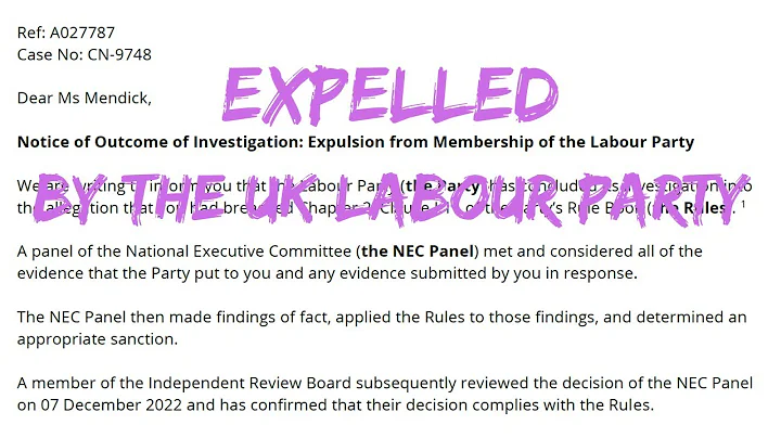 I've been expelled by the UK Labour Party