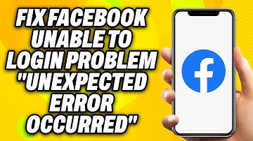 How To Fix Facebook Unable To Login Problem Unexpected Error Occurred (2025) - Quick Fix