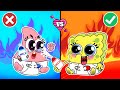 Hot Room vs Cold Room Part 2 | POOR BABY SPONGEBOB LIFE | Mukbang Animation Complete Edition