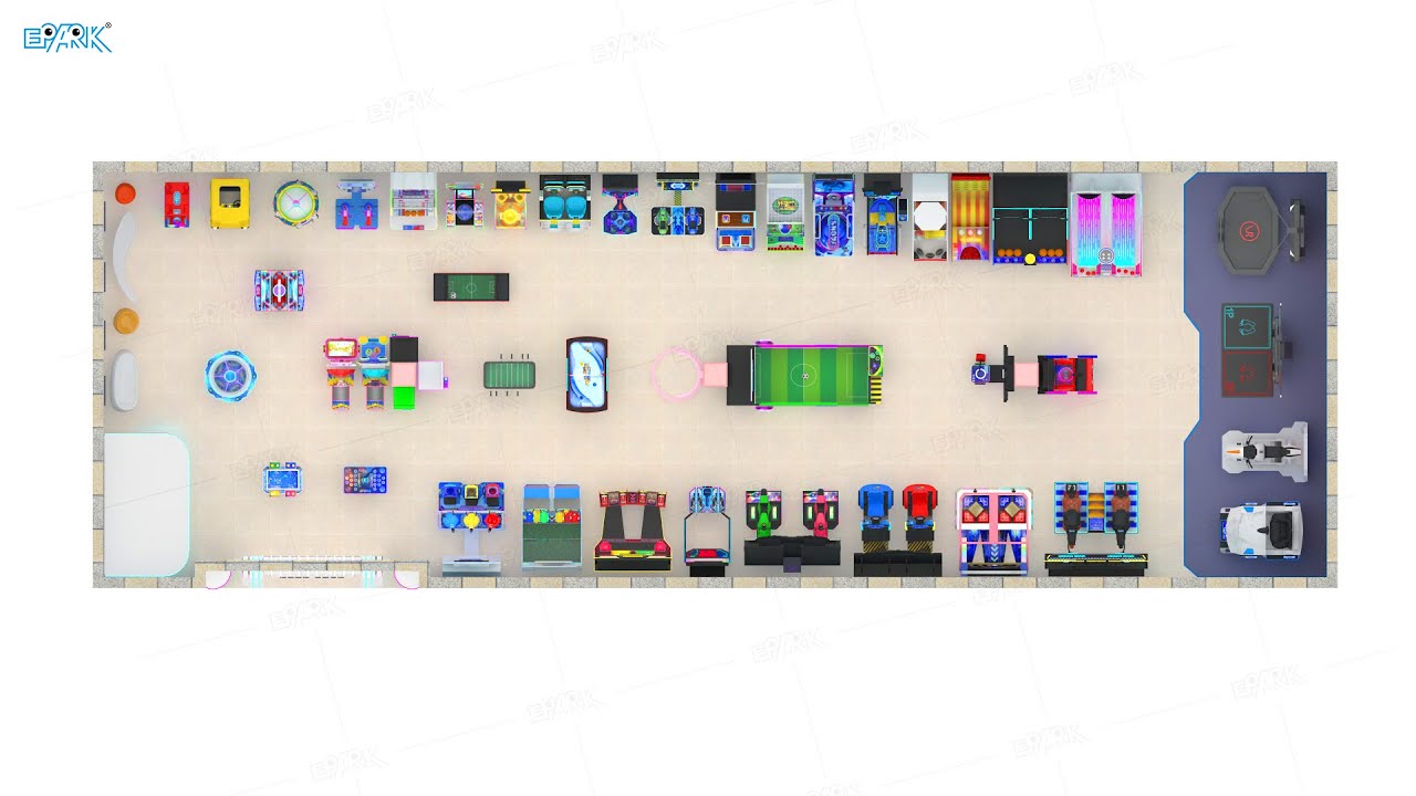 480m² Ultimate Arcade Center Design in Algeria | One-Stop Solution by EPARK