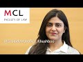 MCL Student profile: Khushboo