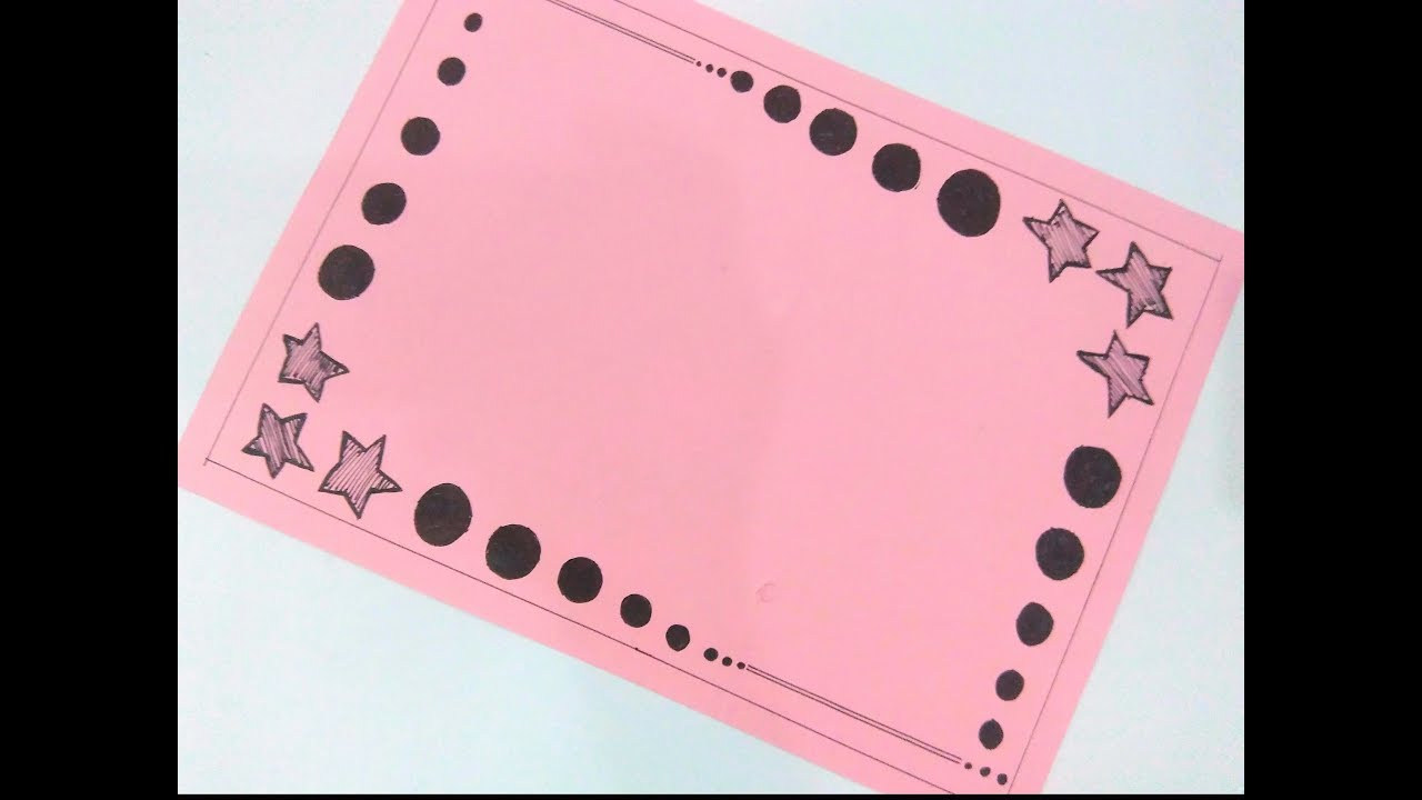 DIY Best Effortless Paper Design and Border Only Using Black Marker