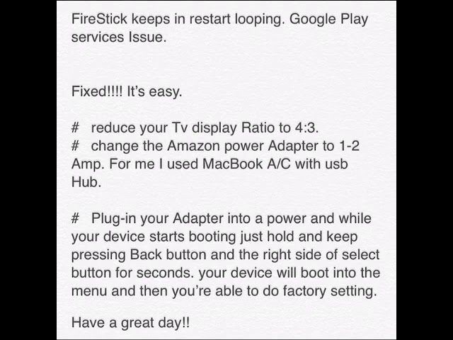 Watch Fire Stick 4K Stuck on logo and Keeps restart looping . Solved!!!! on YouTube Watch Fire Stick 4K Stuck on logo and Keeps restart looping . Solved!!!! on YouTube