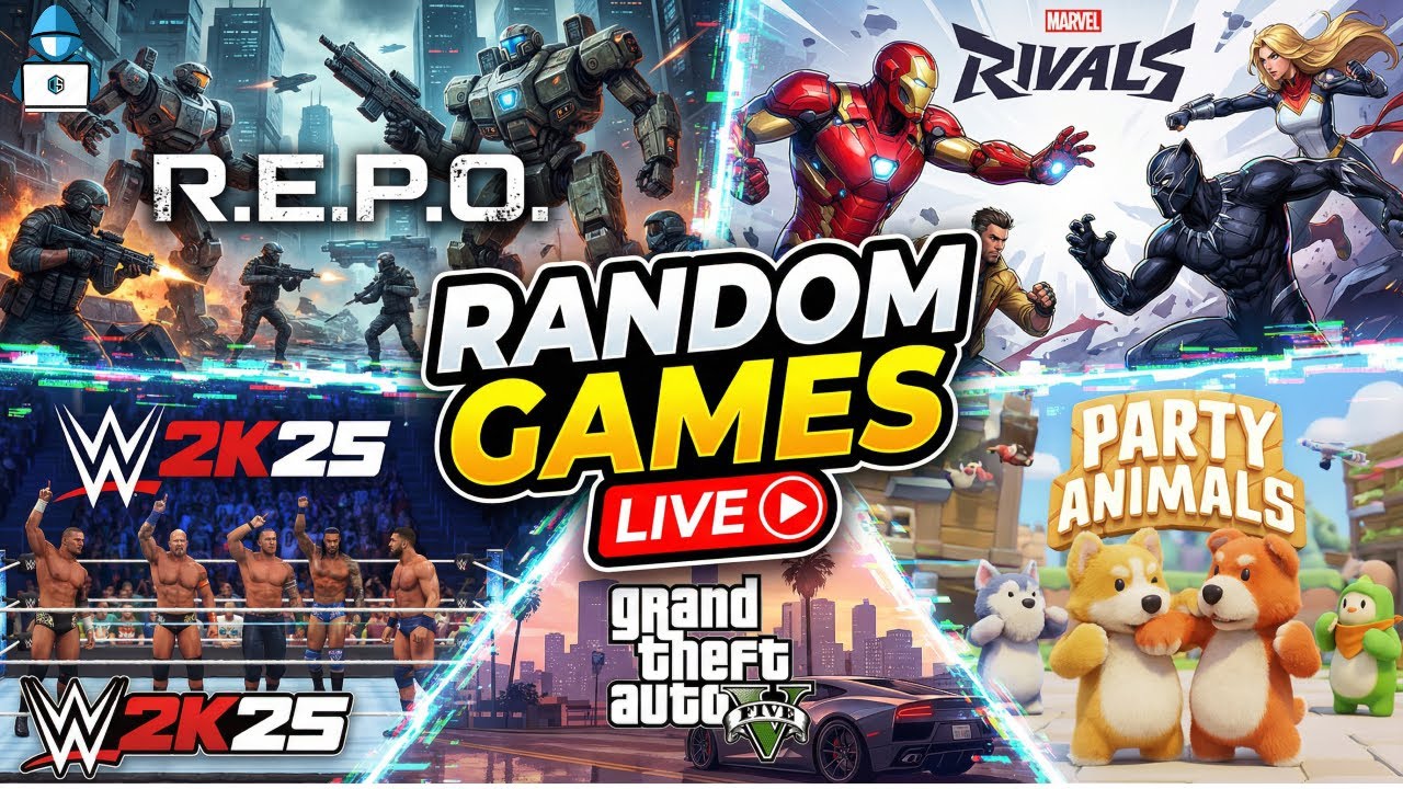 🔴Marvel Rivals, WWE 2K25, GTA V & More! | Random Games LIVE Stream with friends & viewers #1 