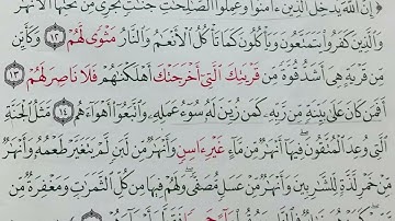 (سورة محمد) الآيات(12-15) للقارئ ياسر الدوسري