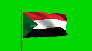 Sudan National Flag HD | World Countries Green Screen Flag animation loop | Royalty Free Footages
