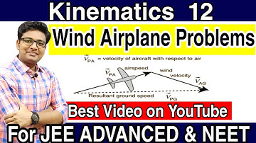 Wind Airplane Problems | Numericals | Kinematics | 2 D Relative Motion | JEE | NEET | Aircraft Wind