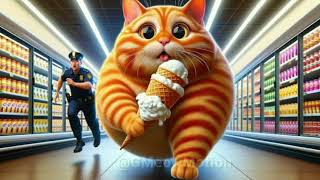 | Giant Cat Stolen Icecream🍦😱😭 | Cute Cat Videos 2024 | #cat #cutecat  #aicat