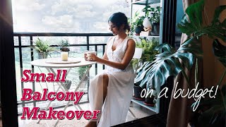 SMALL BALCONY MAKEOVER ON A BUDGET/ Mumbai, India small balcony garden ideas