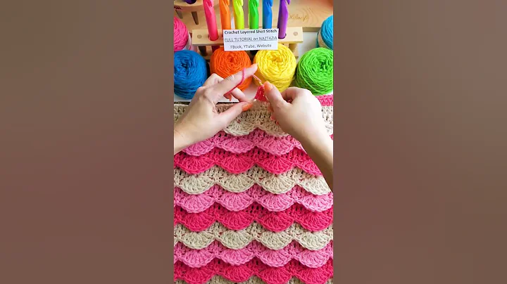How to Crochet Layered Shell Stitch #shorts