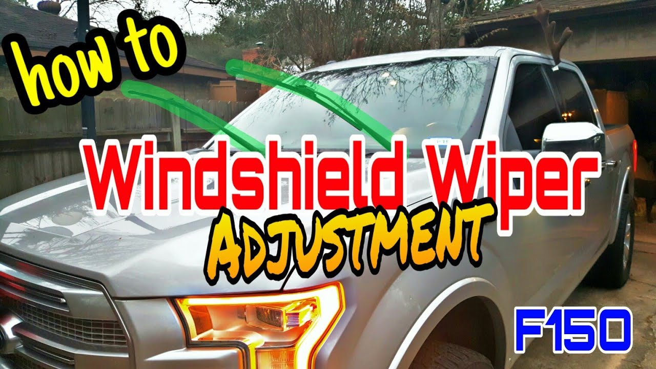 Adjust windshield wipers on f150 - YouTube