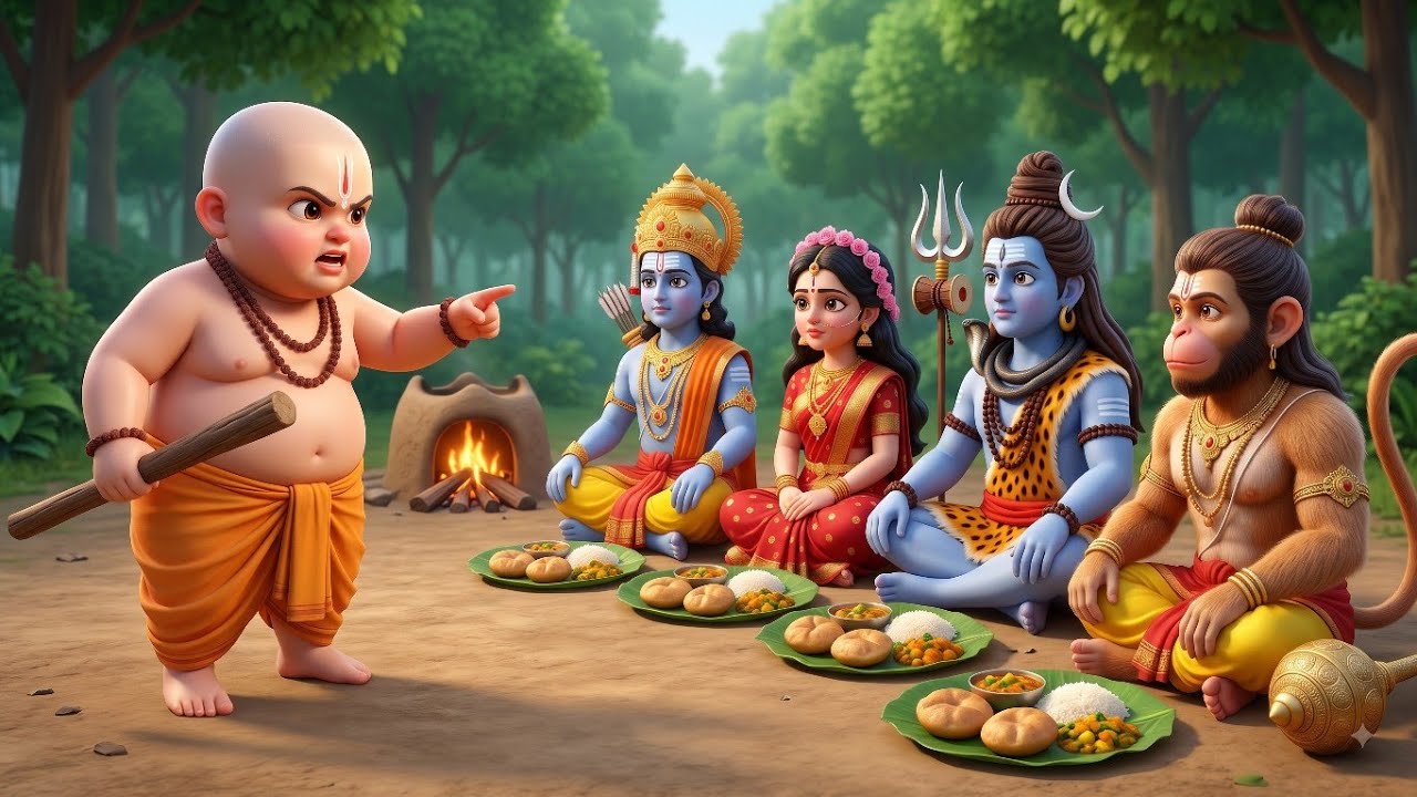 श्री राम को खाता देख अढ़ैया हुआ आगबबूला, फिर हुआ चमत्कार, 😱 | Moral Stories | 3D Animation #02