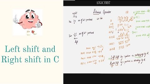 Bitwise Operators in C - part 2 - Left shift and Right shift operators