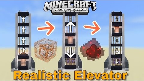 4️⃣ How To Make Realistic Elevator In MCPE ( Redstone + Command )|| Minecraft Pe