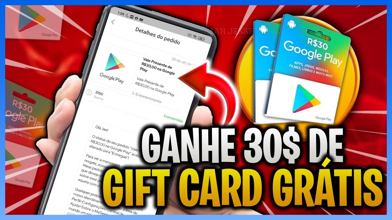 Como Ganhar Gift Card de Graça [na Google Play Store] - Grátis! Rápido e  Fácil 2021! 