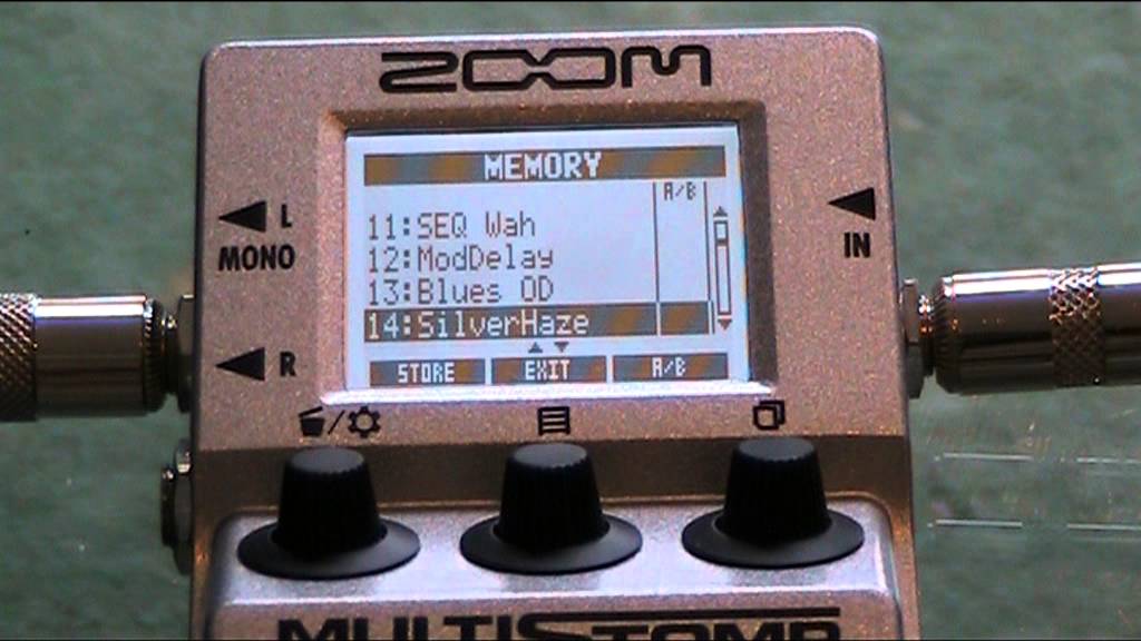 How to use the presets on the Zoom MS 50 G guitar multi effects pedal.