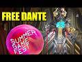 Free Dante Summer Game Fest Today! New Warframe Teaser I Hope! New Soulframe Trailer For Sure!