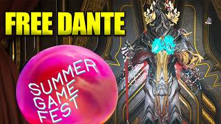 Free Dante Summer Game Fest Today! New Warframe Teaser I Hope! New Soulframe Trailer For Sure!