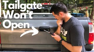 Easy Fix. Tailgate Handle Won't Open On Toyota Truck. How to Fix a Broken Tailgate Latch.