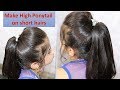 Make High Ponytail on short hairs - easy step by step tutorial - easy to make awesome in looks