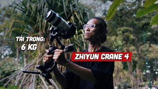 Gimbal Zhiyun Crane 4 - Đối thủ xứng tầm gimbal DJI