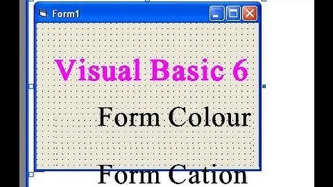 4- Visual Basic 6 Complete Urdu Training Form Colour Form Caption  - Lunar Computer College