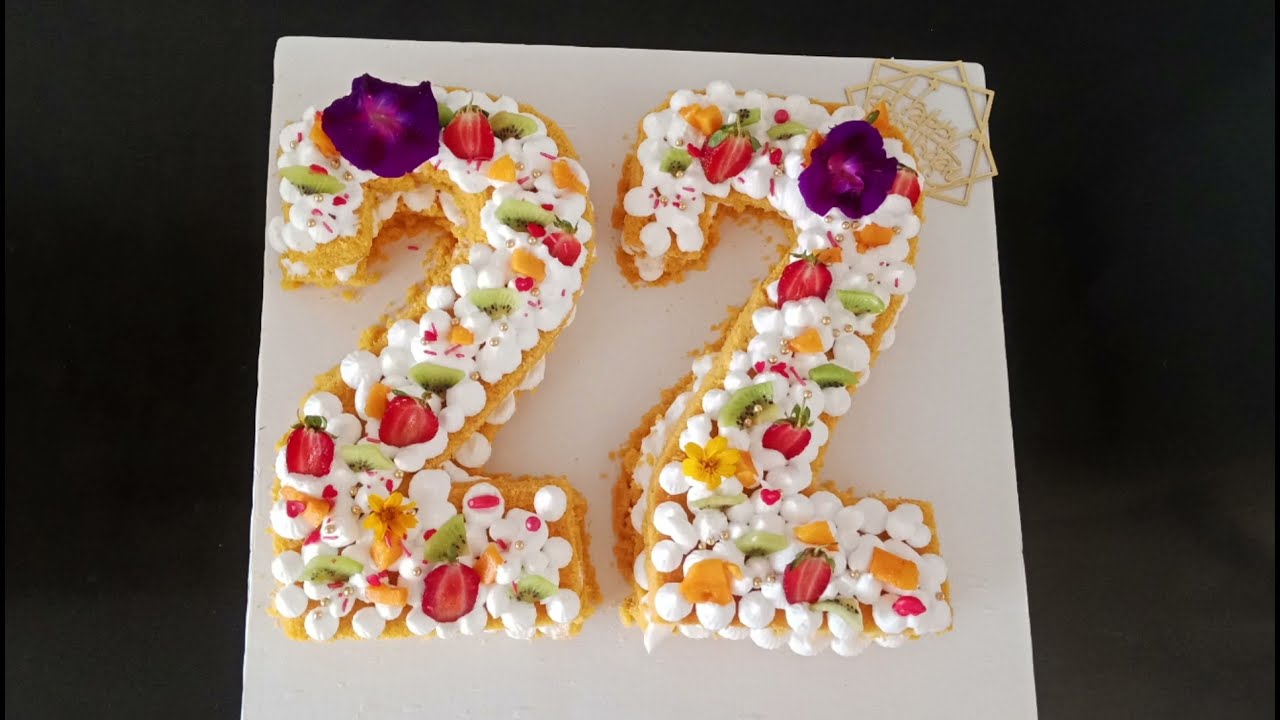 MAKING A 22 NUMBERS CAKE FOR MY BIRTHDAY
