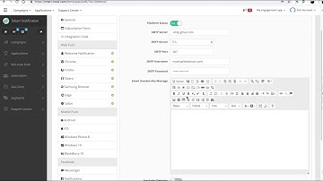 Setup Newsletter application and configure SMTP server