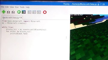 Minecraft Pi Python PollHitBlocks to get Block number with Data