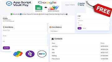 How Make A Phonepe App Google Sheet & web App Script Payment System Any Base Clone #phonepe #coding