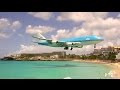 KLM 747 Landing over Maho Beach in St. Maarten 4/10/2016