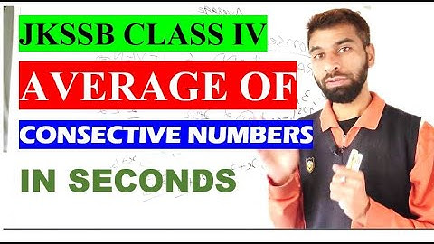 Average of Consecutive Numbers JKSSB CLASS IV EXAM KASHMIRI LANGUAGE