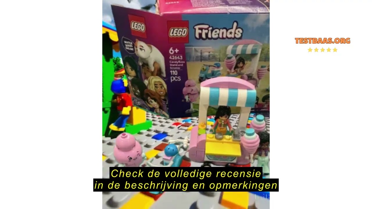 Review LEGO Friends Suikerspinkraam en scooter Speelgoed, Bouwpakket voor Kinderen met 2 Poppetjes,