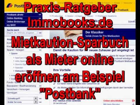 Mietkaution Sparbuch Als Mieter Online Eroffnen So Geht S Ratgeber Immobooks De Youtube