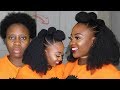 NO CORNROWS | EASY PROTECTIVE STYLE | Faux Hawk with Afro CROCHET on 4C Natural Hair! hair how-to