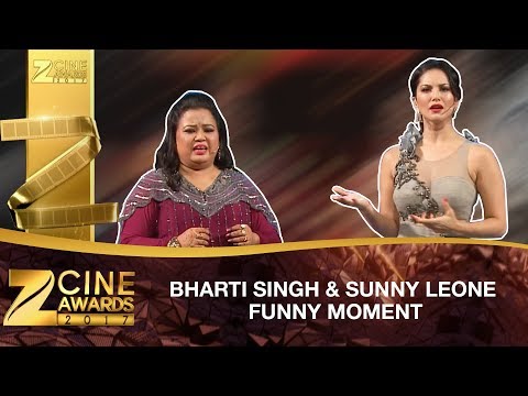 Bharti Singh & Sunny Leone | Funny Moments | Zee Cine Awards 2017