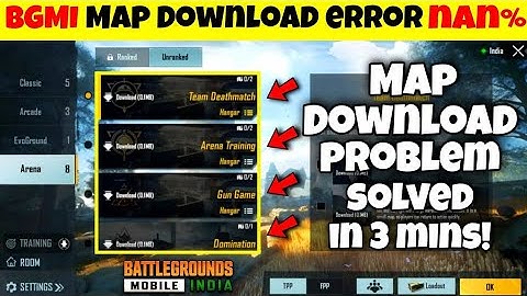 Battleground mobile India maps not downloading nan% error 🔥BGMI map download error 0.1Mb error fix