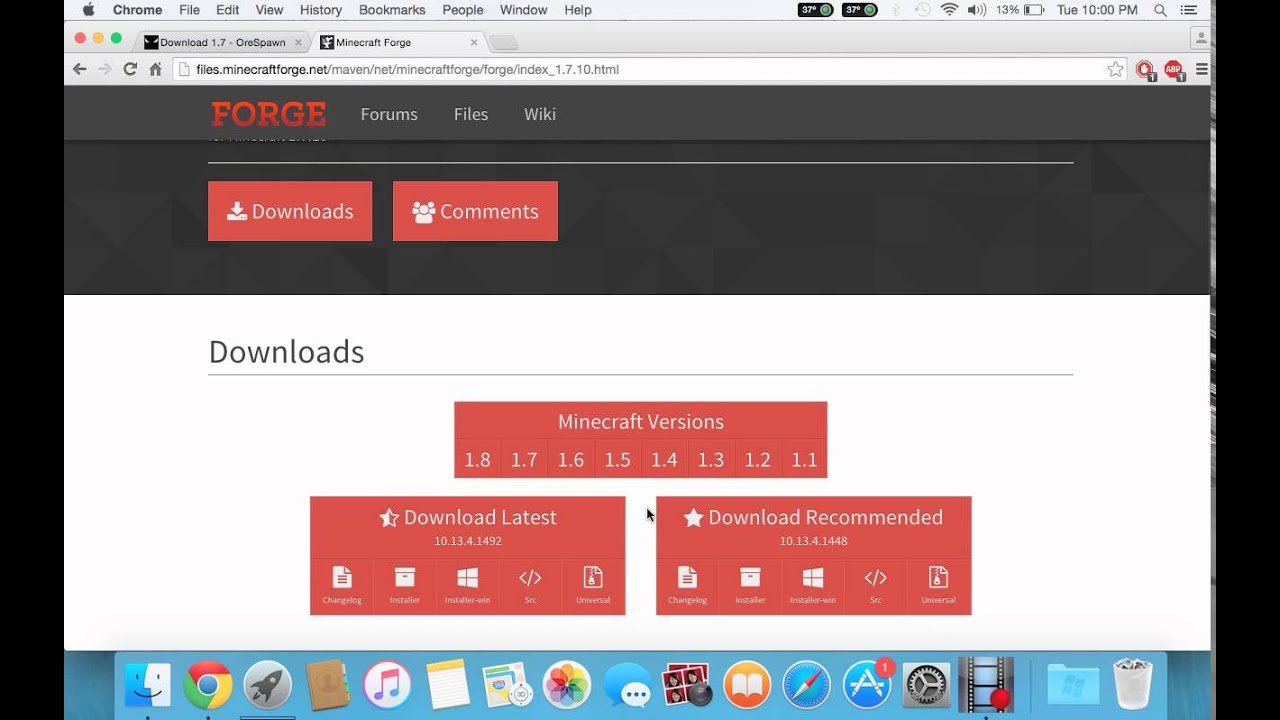 How To Install Orespawn Mod 1 7 10 For Mac Only Youtube