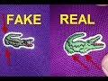 Real vs Fake Lacoste Polo shirt. How to spot fake Lacoste short sleeve polo