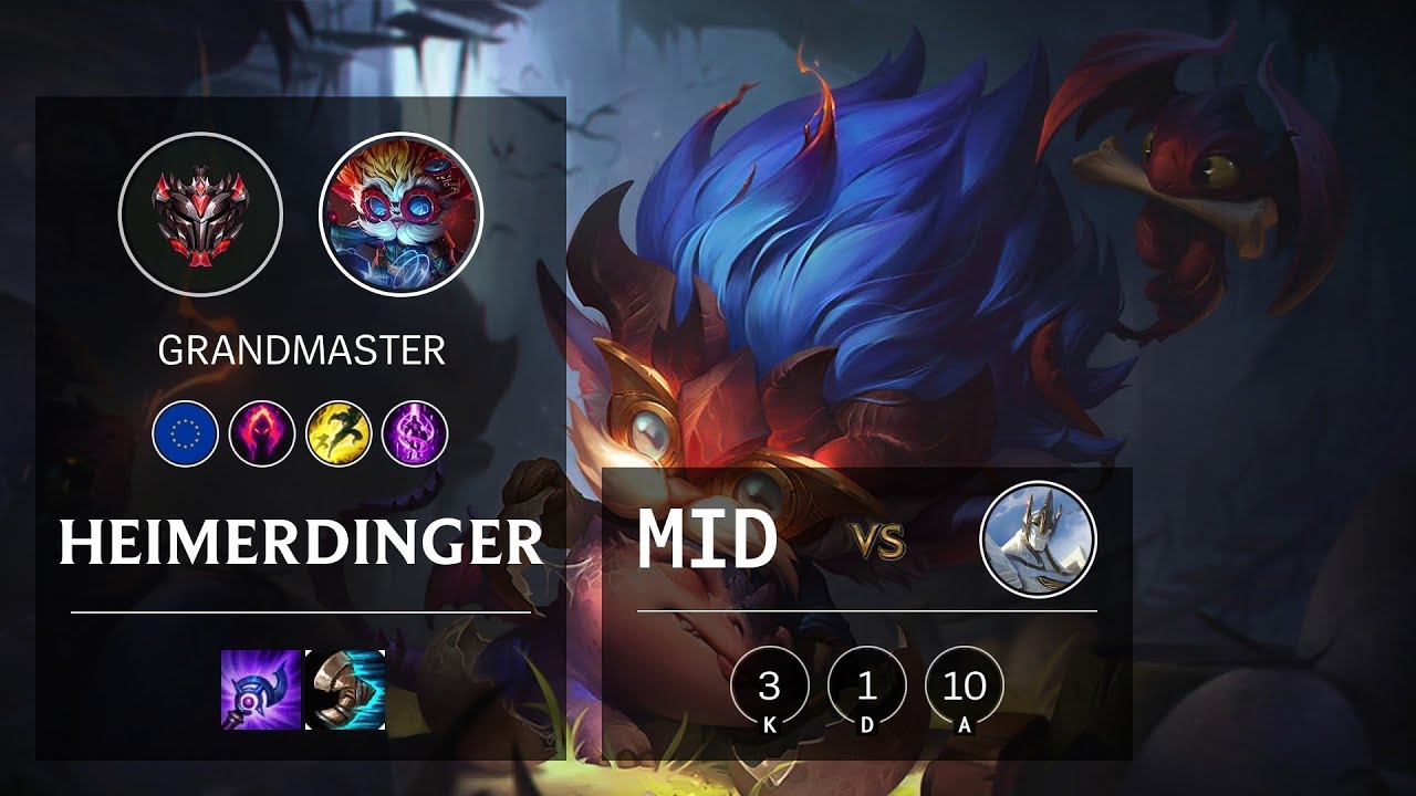 Heimerdinger Mid vs Galio - EUW Grandmaster Patch 10.8