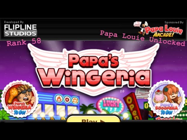 Papa's Freezeria Deluxe - Rank 65 - Papa Louie Unlocked + Parade 