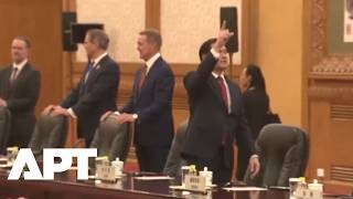 Cameras Catch Marco Rubio Admiring Grand Chinese Ceiling During Trump-Xi Beijing Talks | APT