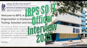 My #ibps SO IT Officer interview experience 2025 #interview