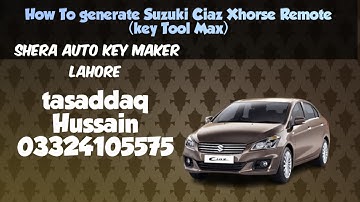How To generate Suzuki Ciaz Xhorse Remote (key tool max)03324105575