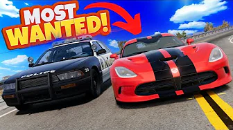 Police Use SPIKE STRIPS To Stop the MOST WANTED Fugitive! (BeamNG Drive Mods)