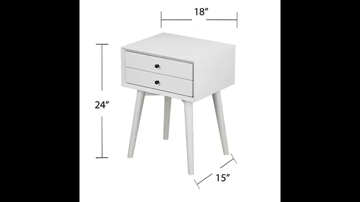 Southern Enterprises Alpine White Bedside Table with Drawers - The Classy Home