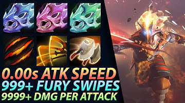 Dota 2 Custom Hero Chaos - 0.00s Attack Speed 9999 Fury Swipes