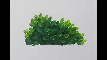 How to Paint a Leafy Bush with Acrylics | Easy Painting Tutorial for Beginners