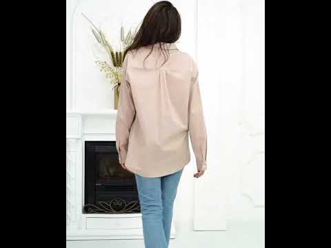 Купить Льняная женская рубашка с длинным рукавом LINGERIE 170452 в Украина в Lingerie.ua - Одяг для дому та відпочинку, Видео 1